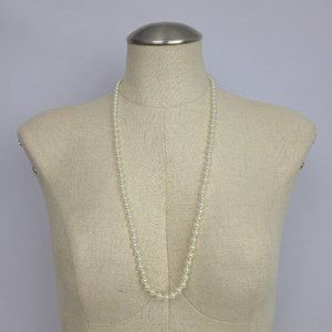 VINTAGE Faux Pearl Glass Beaded Necklace